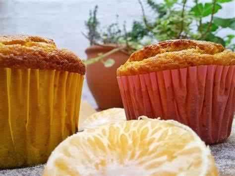 Muffin integral de mandarina y almendra