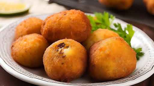 Croquetas de puré de camote y pavo de 168.5 Kcal