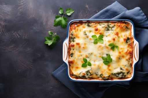 Lasaña de pavo y espinaca