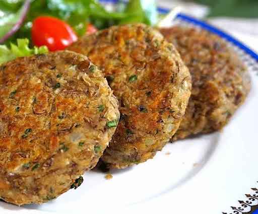 Tortitas de lentejas de 251 Kcal