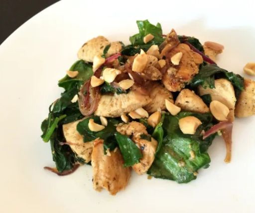 Pechuga de pollo con espinaca