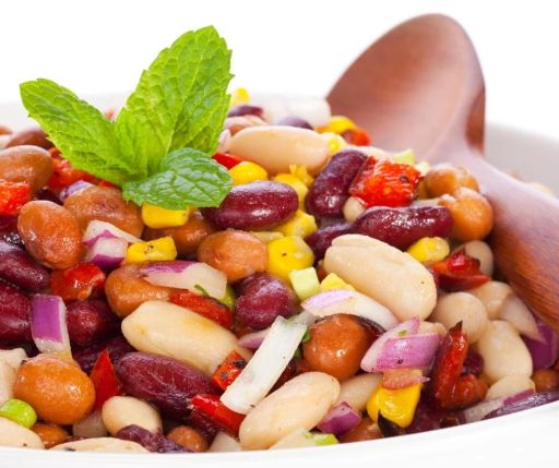 Ensalada de pimientos con frijoles