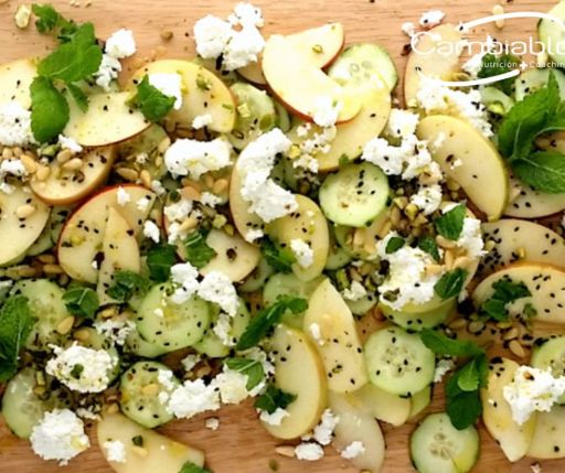 Ensalada de pepino y manzana