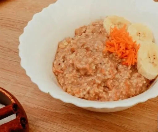 Avena con zanahoria y plátano