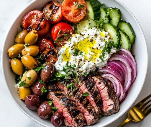 Bowl de res mediterraneo