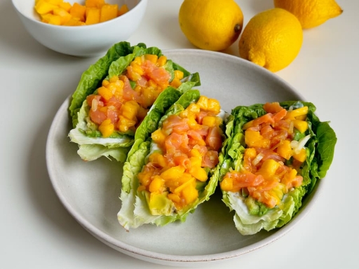 Tacos de Salmón con Mango