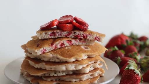 Hotcakes de fresa