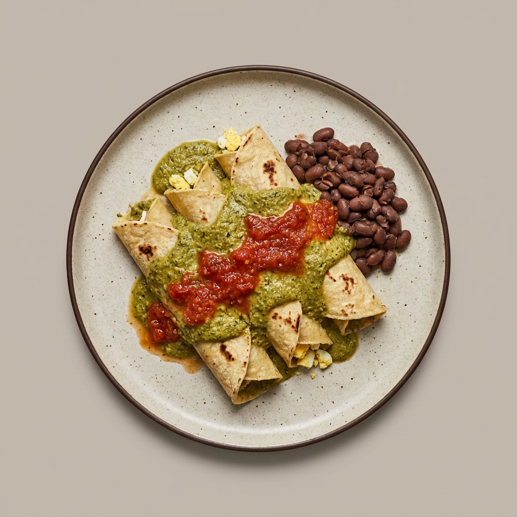 Papadzules con frijoles