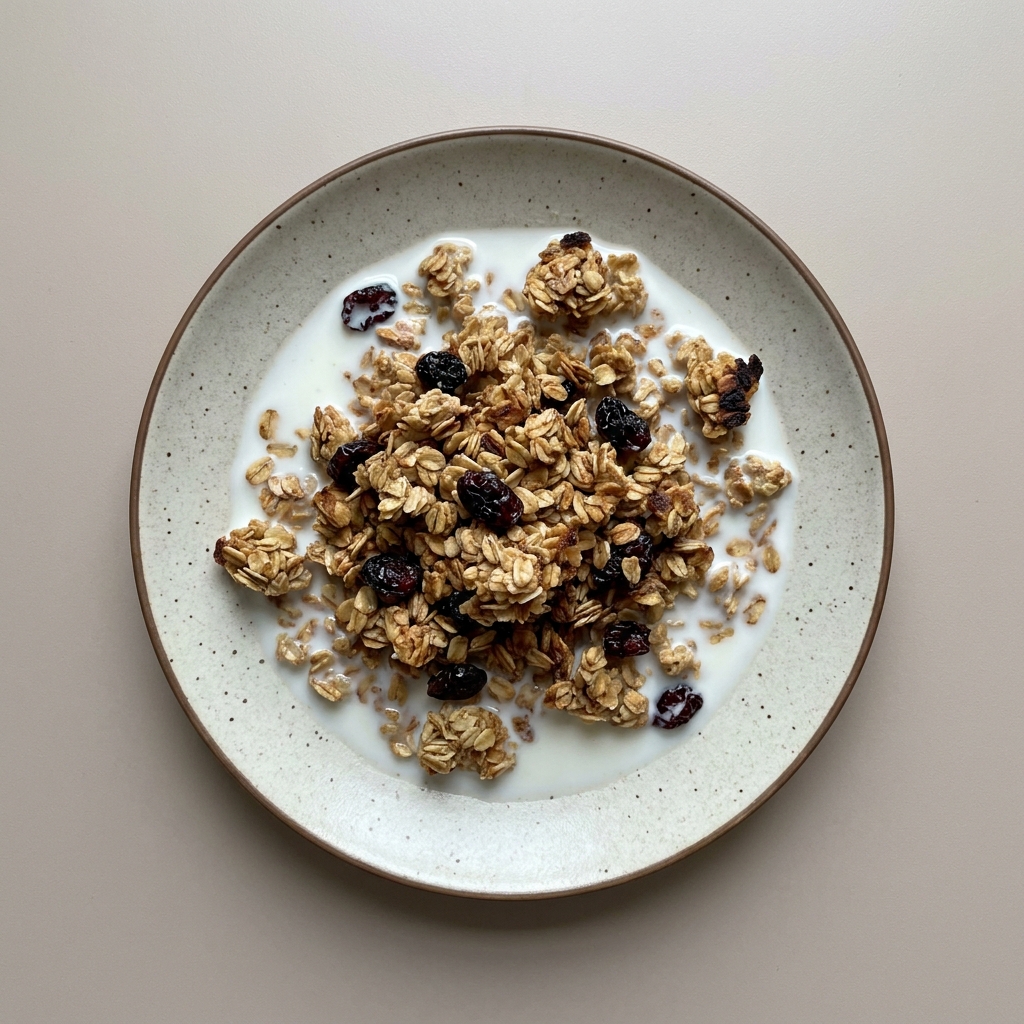 Cereal de avena con arándanos