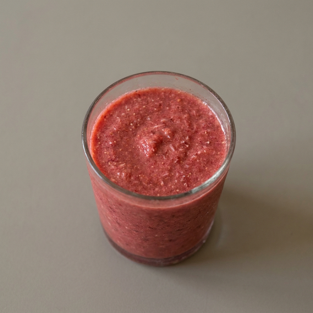Smoothie de betabel, mamey y amaranto con coco