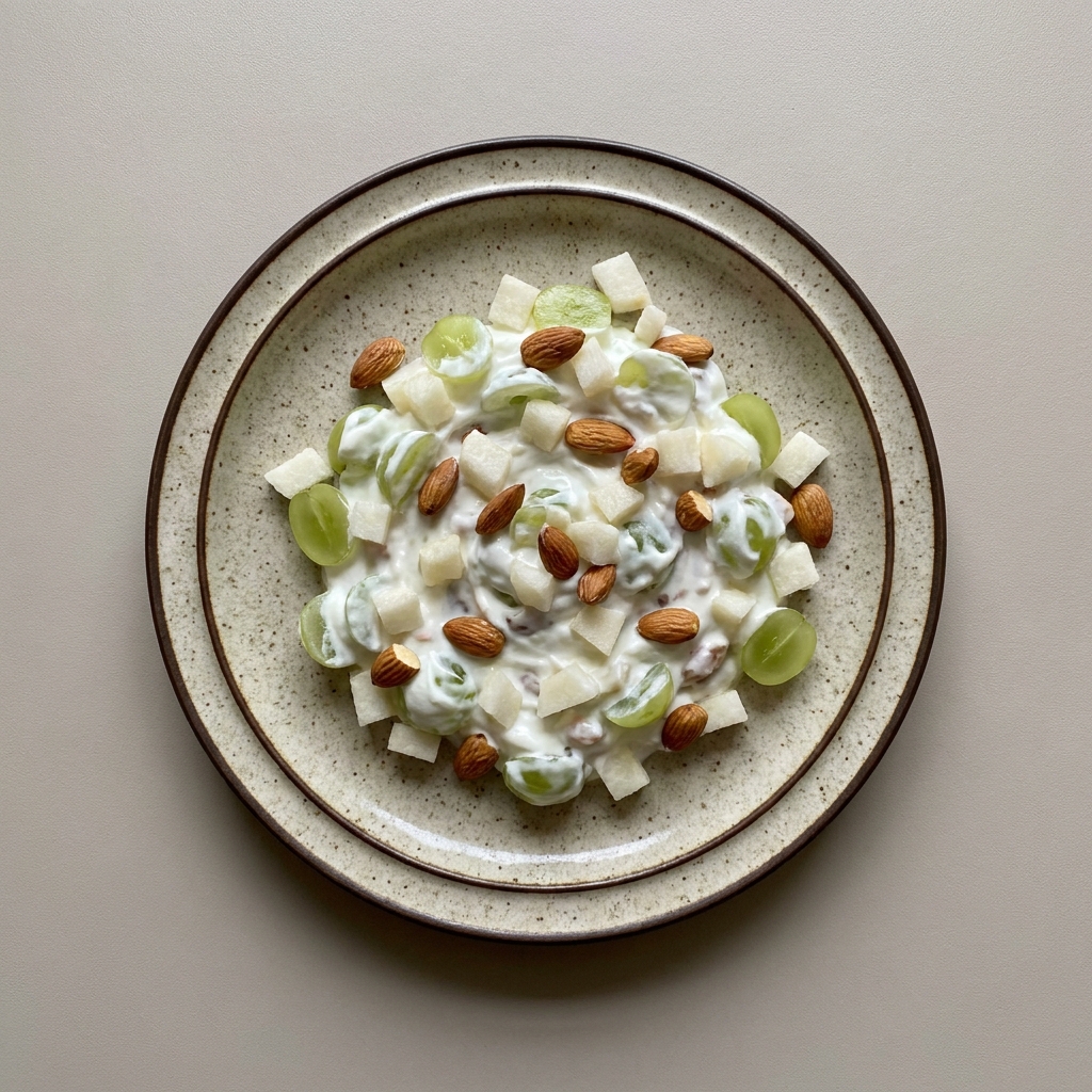 Bowl de yogurt con uva, jícama y almendra