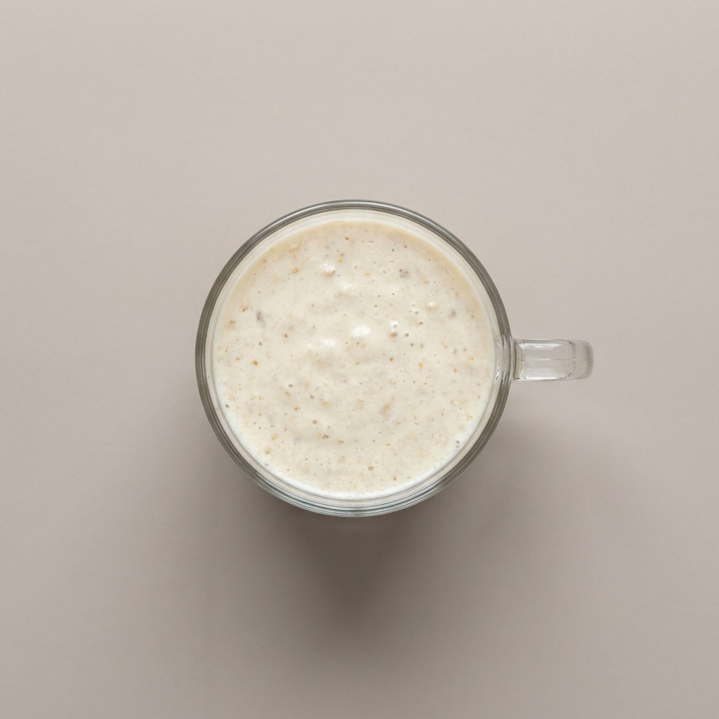 Licuado de yogurt con plátano, amaranto, y semilla de girasol