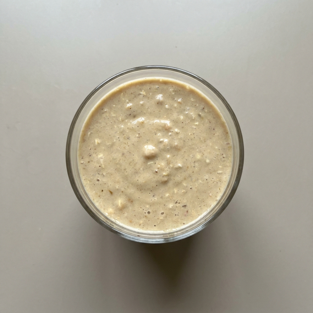 Licuado de manzana nuez de la india y avena