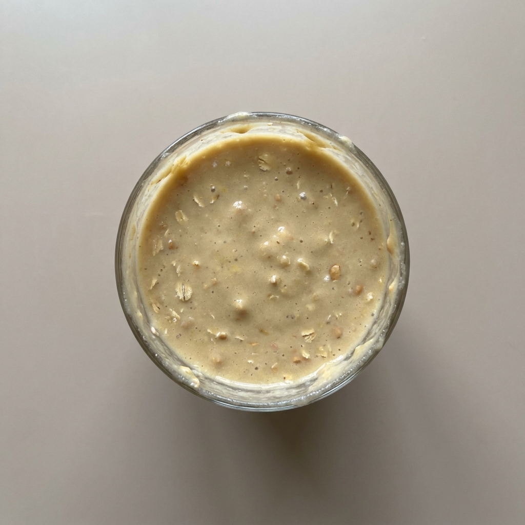 Licuado de mango con avena, y cacahuate
