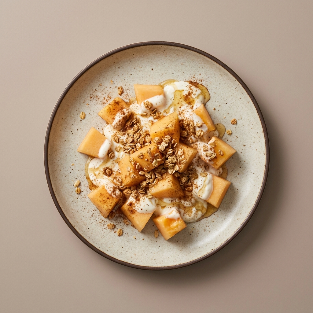 Yogurt y melón con amaranto y miel