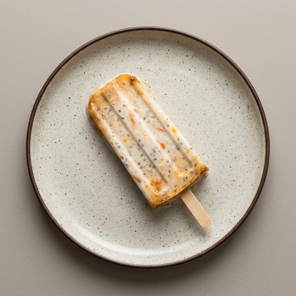 Paleta helada de yogurt con mamey y chia