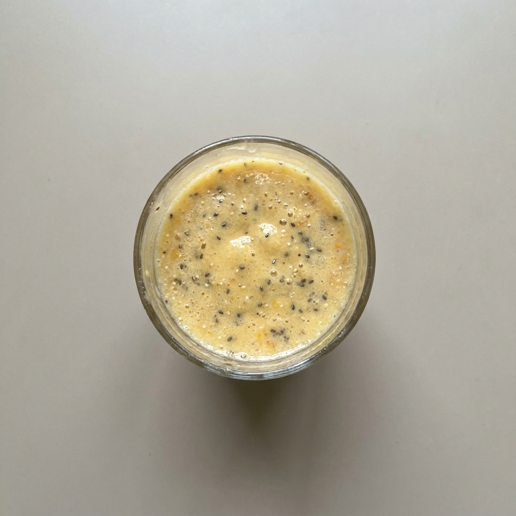 Smoothie de mango y naranja con chía