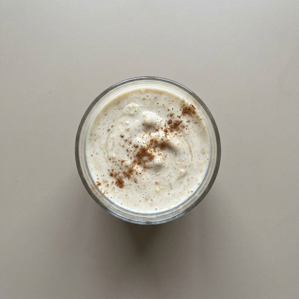 Licuado de avena con coco, y plátano