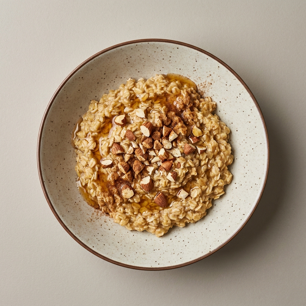 Avena con almendra y miel