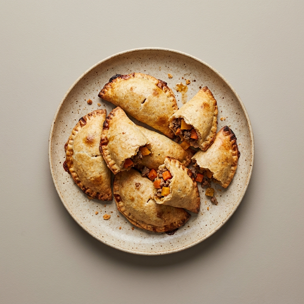 Empanadas horneadas de picadillo de res con verduras