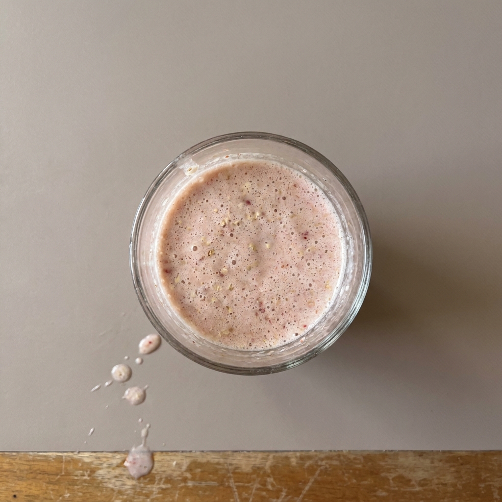 Licuado de fresa con avena