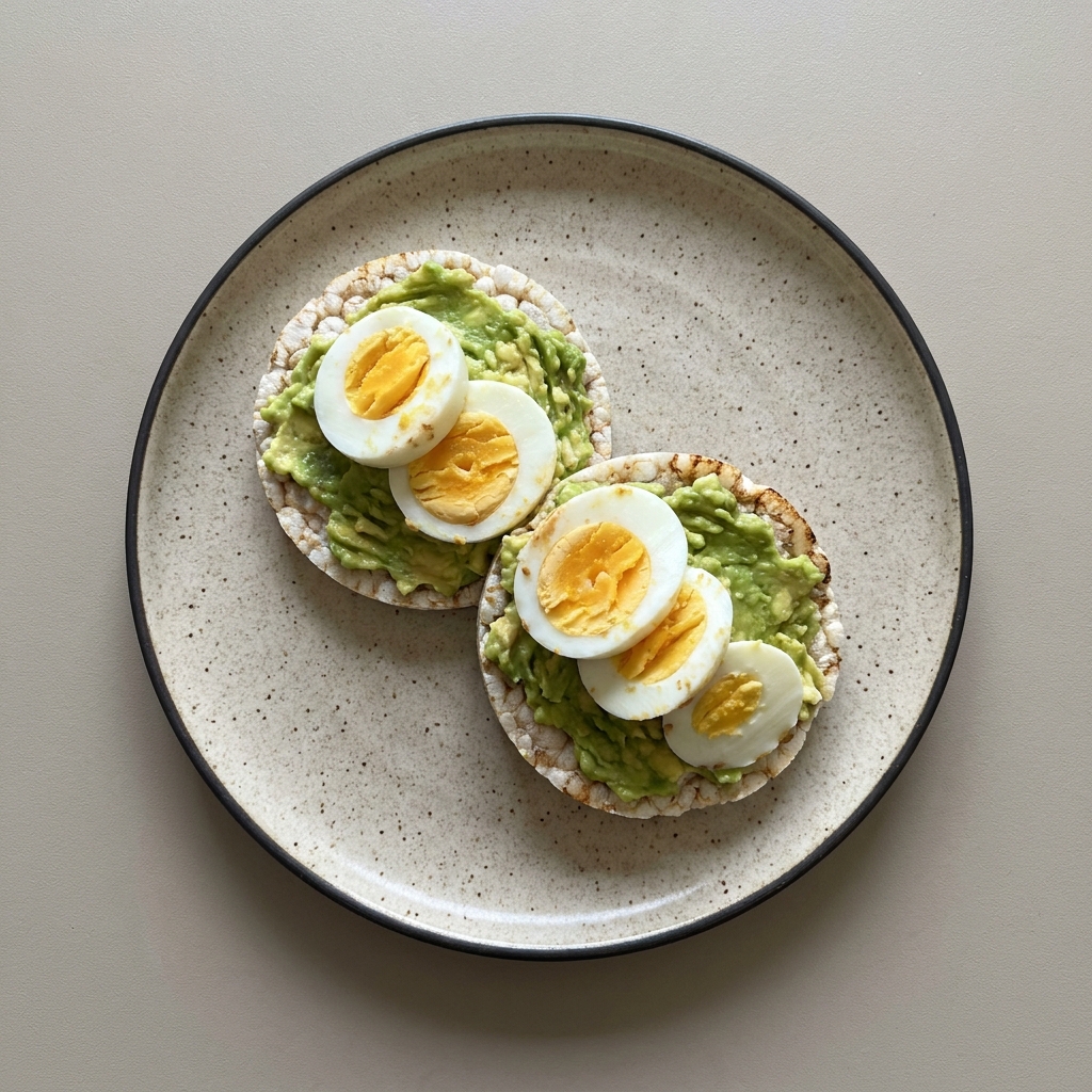 Receta de toast de huevo y aguacate de 187 Kcal