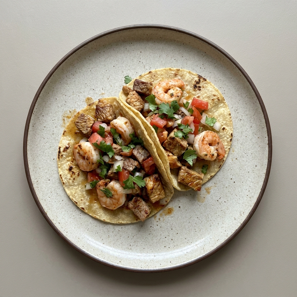 Tacos mar y tierra