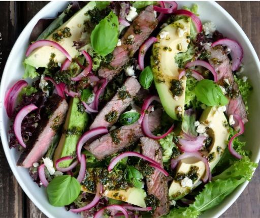 Ensalada de carne con manzana