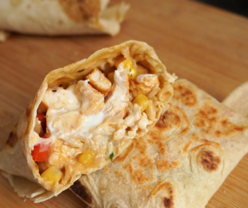 Wrap de pollo con chipotle