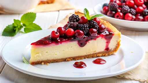 Cheesecake ligero de zarzamora