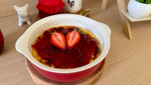Cheesecake de Morango de Pote na Air Fryer de 332 Kcal