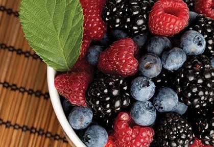 Frambuesa y zarzamora con nueces y canela 