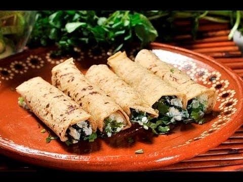 Taco de requesón y espinacas