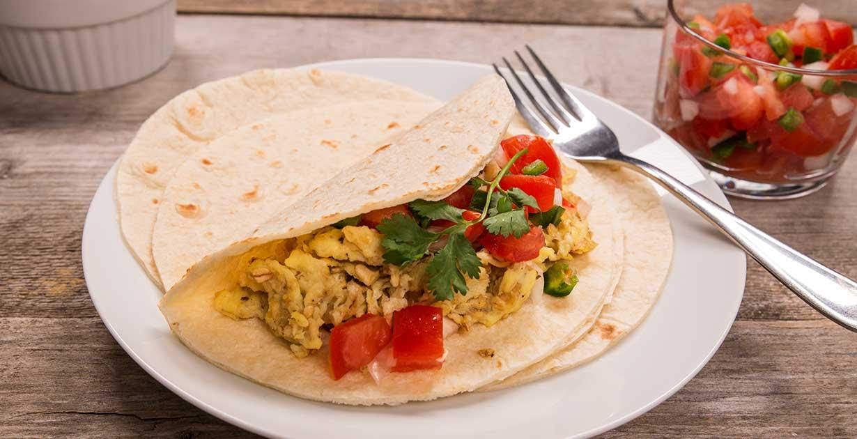 Taquitos de clara a la mexicana